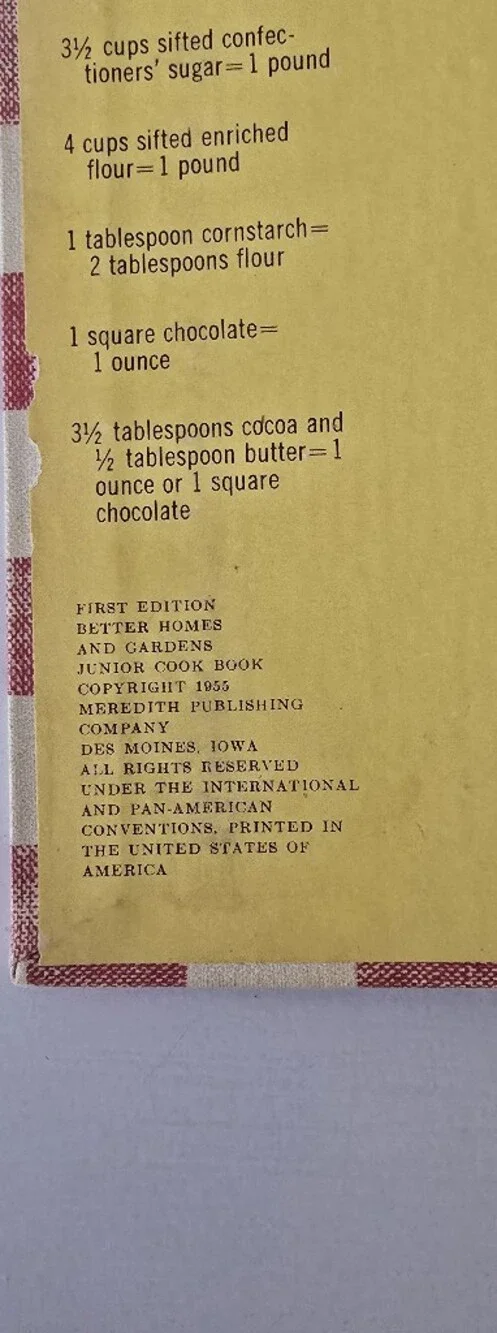 Vintage Better Homes and Gardens Junior Cook Book